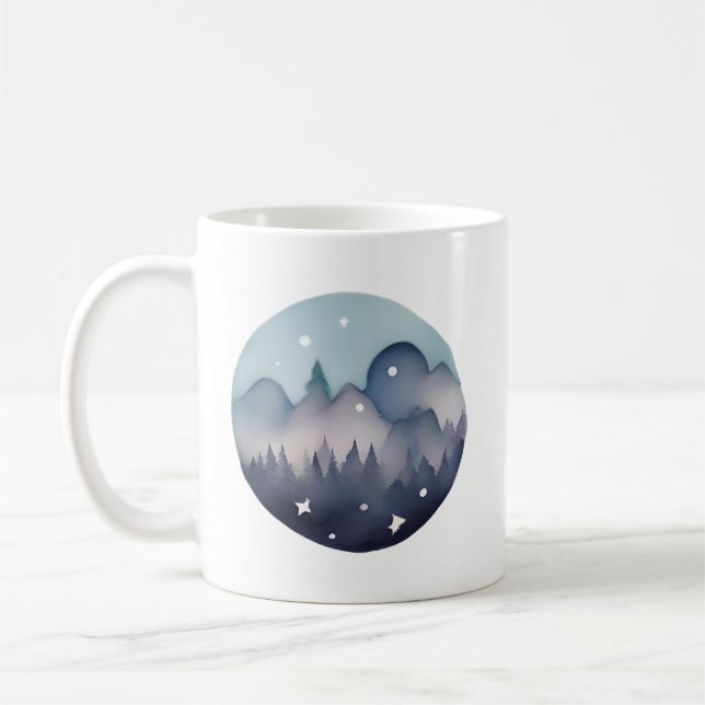 Whispering Peaks at Dusk Coffee Mug (Left)