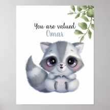 Whispering Racoon Affirmations Customisable