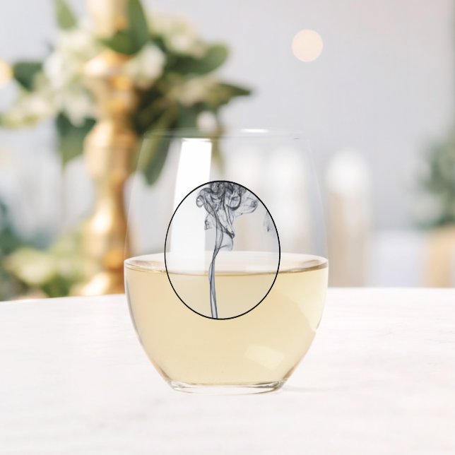 Whispering Smoke Stemless Wine Glass (Insitu (Wedding))