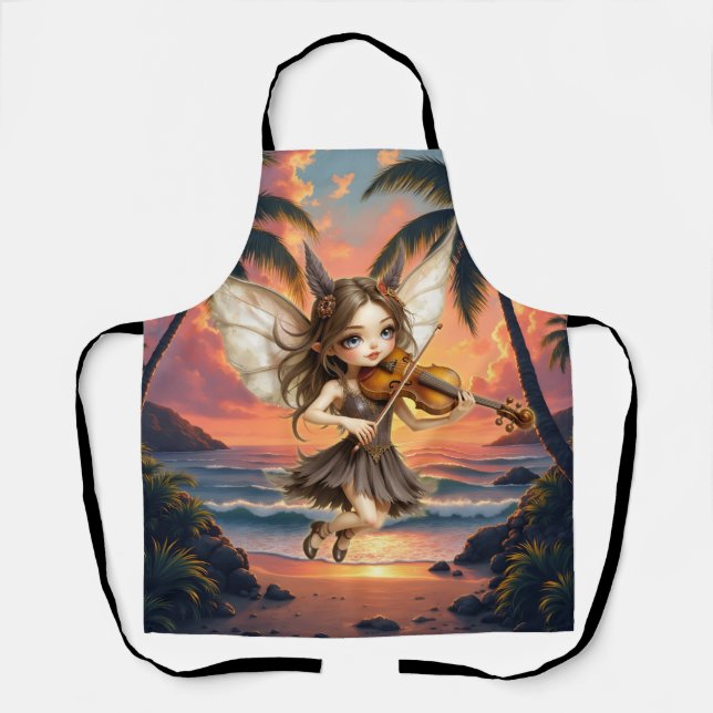 Whispering Strings of the Sunset Fairy.  Apron (Front)