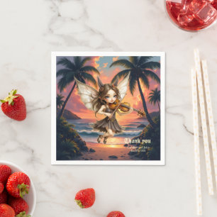 Whispering Strings of the Sunset Fairy. Napkin