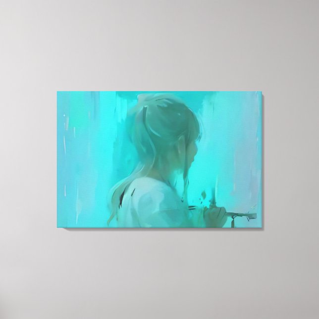 Whispering Turquoise Dreams Canvas Wall Art (Front)