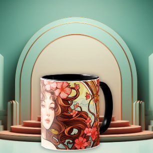 Whispering Vines Art Nouveau Beauty Mug