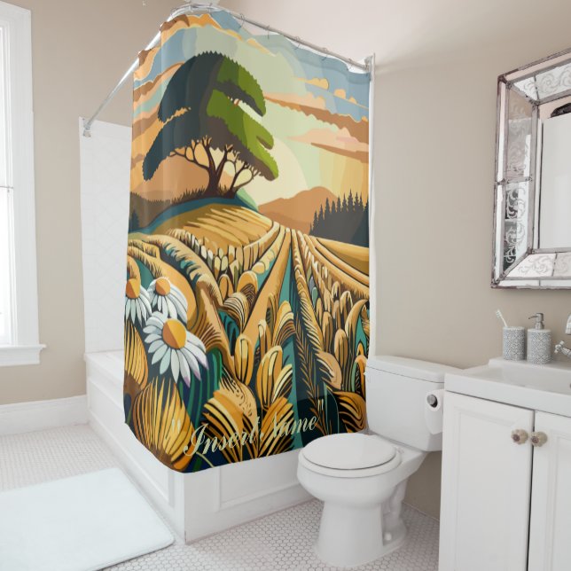 Whispering Wheat Shower Curtain (In Situ)