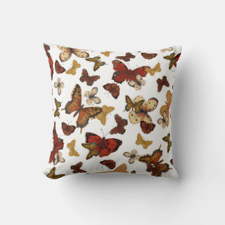 Whispering Wings – Butterflies on White Cushion