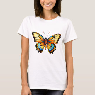 "Whispering Wings: Graceful Butterfly T-Shirt Des