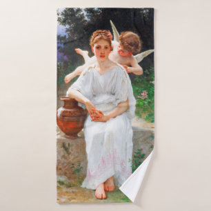 Whisperings of Love, Bouguereau Bath Towel