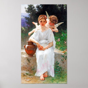 Whisperings of Love, Bouguereau Poster