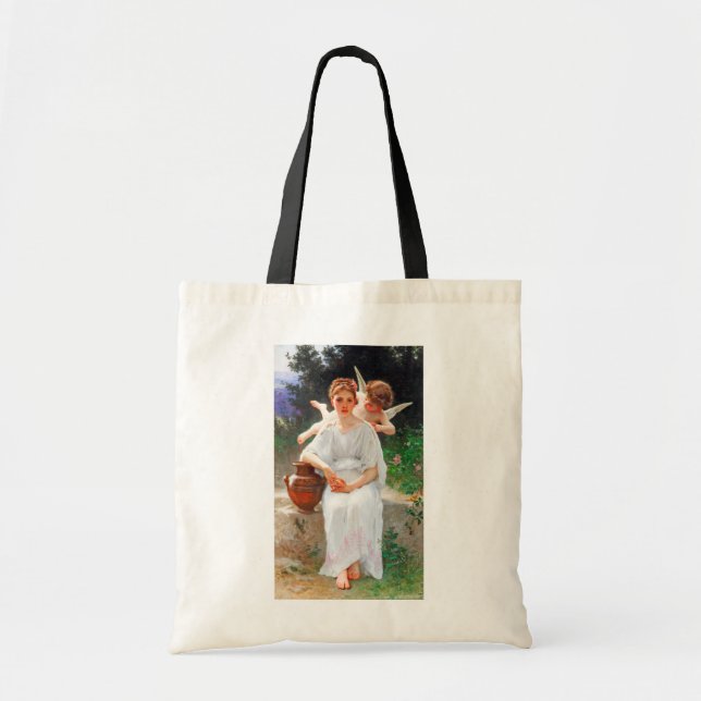 Whisperings of Love, Bouguereau Tote Bag (Front)