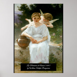 Whisperings of Love by Bouguereau Poster