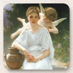 Whisperings of Love, First Reverie by Bouguereau Coaster