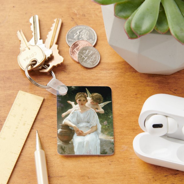 Whisperings of Love, First Reverie by Bouguereau Key Ring (Desk)
