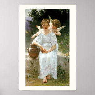 Whisperings of Love, First Reverie by Bouguereau Poster