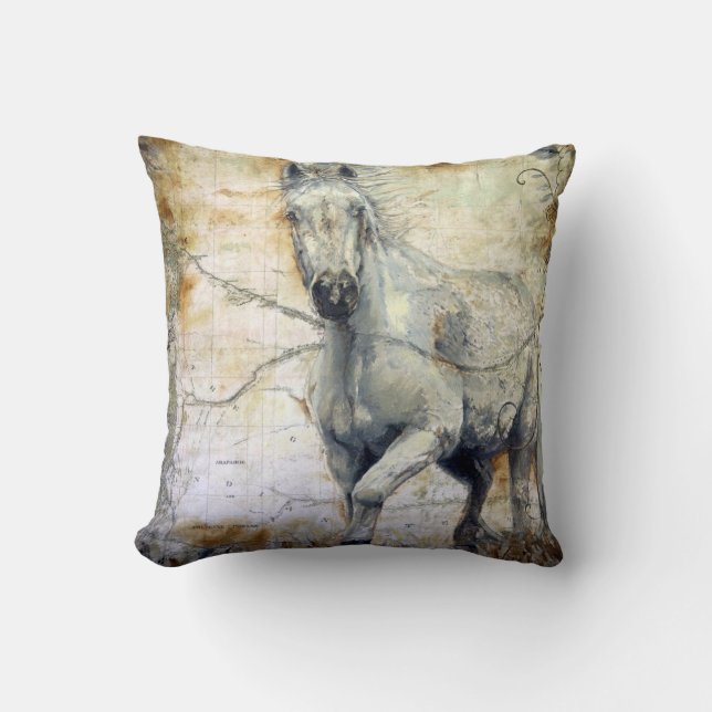 Whispers Across the Steppe Cushion (Front)