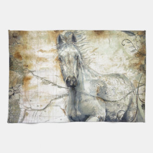 Whispers Across the Steppe Tea Towel