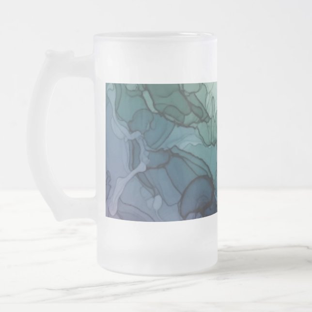 Whispers in Motion Frosted Glass Beer Mug (Left)