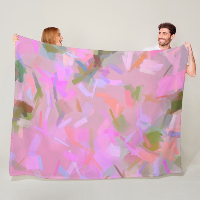 Whispers In Pink Fleece Blanket (In Situ)