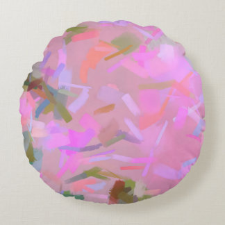 Whispers In Pink Round Cushion