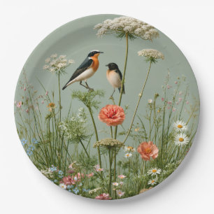 Whispers in the Meadow Sage Green Paper Plates