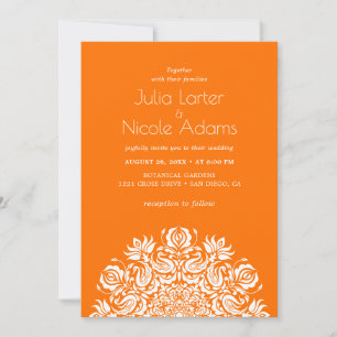 Whispers Lake Swan Lotus Flowers Mandala Wedding Invitation