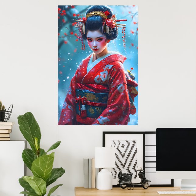 Whispers of a Crimson Maiko Poster (Home Office)