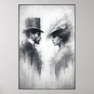 Whispers of a Forgotten Era Abstract Poster