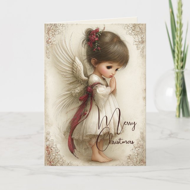 Whispers of a Winter Halo Christmas Holiday Card (Front)