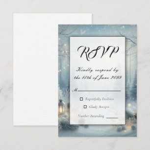 Whispers of a Winter Solstice Wedding RSVP Card