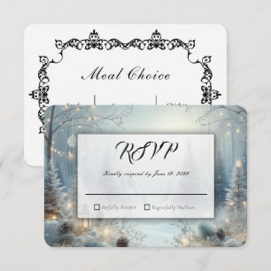 Whispers of a Winter Solstice Wedding RSVP Card