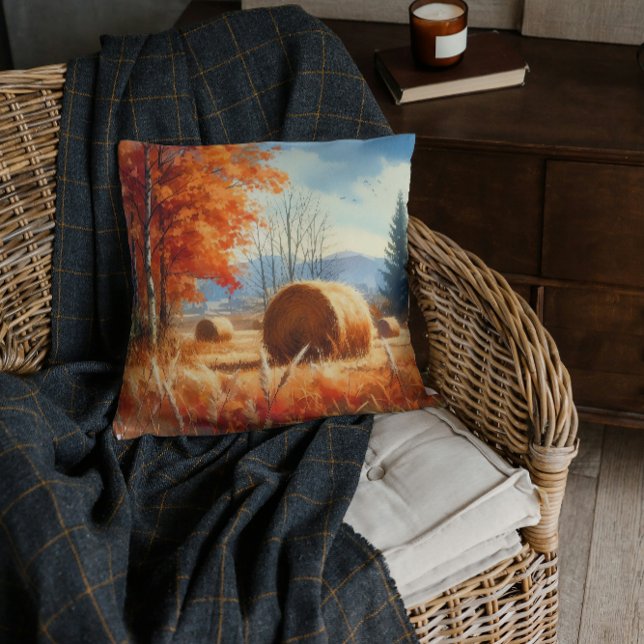 Whispers of Autumn: A Watercolor Serenade Cushion (Creator Uploaded)