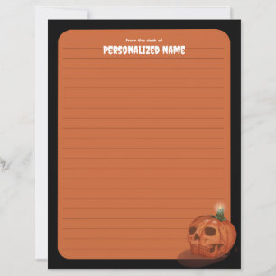 Whispers Of Autumn - Orange - Lined Paper Sheet