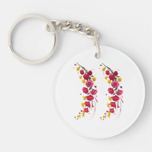 Whispers of Bloom Midnight Garden Petals in the Da Key Ring