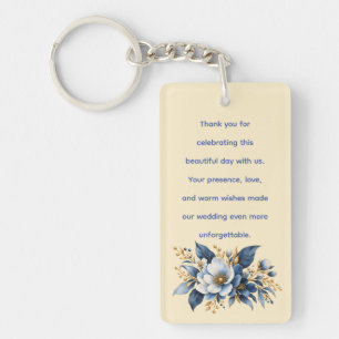 Whispers of blue and gold key ring