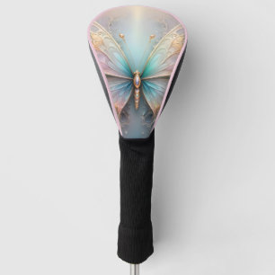Whispers of Color: Pastel Fractal Butterfly Dream Golf Head Cover