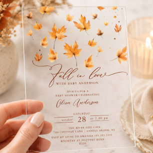 Whispers of Fall Baby Shower Invitation