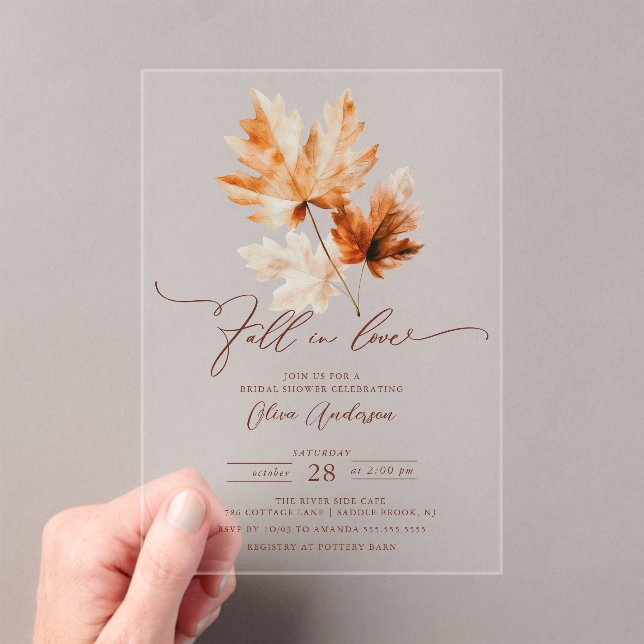 Whispers of Fall Bridal Shower Invitation (Insitu (Handheld))