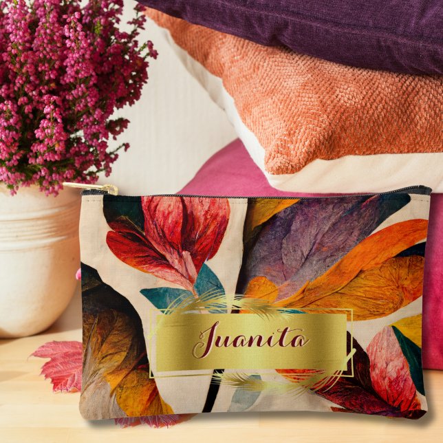 Whispers of Fall Floral Cosmetic Bag (Creator Uploaded)