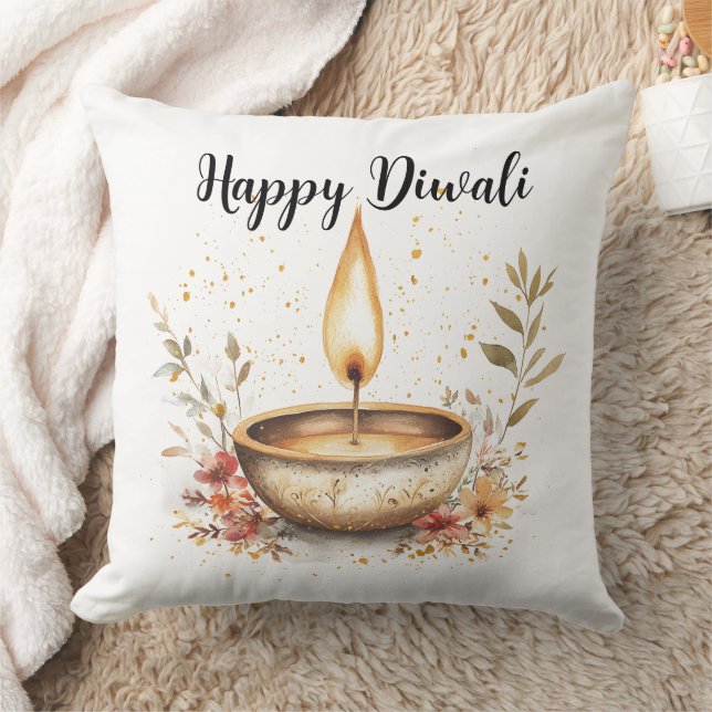 Whispers of Flame, Diwali Cushion (Blanket)
