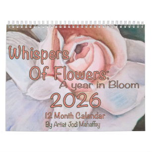 Whispers of Flowers: A Year in Bloom Calendar