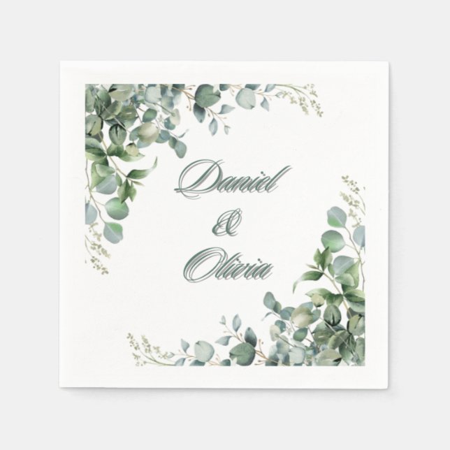 "Whispers of Green" Napkin (Front)