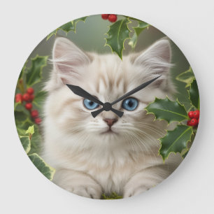 Whispers of holly and ivy wall clock