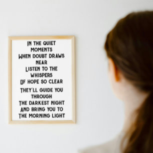 Whispers of Hope inspirational mini poem Poster