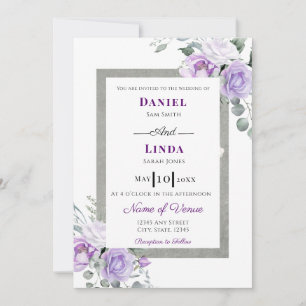 Whispers of Lavender: Elegance in Bloom Invitation
