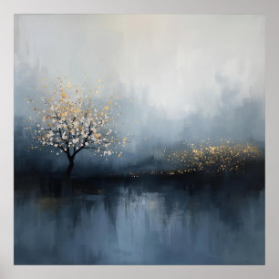 Whispers of Light: Blossoms in the Mist Poster