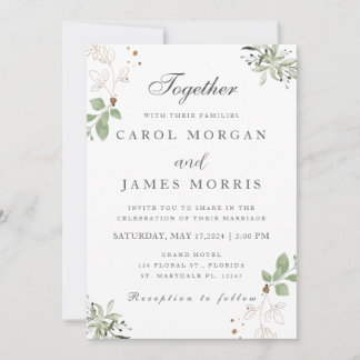 Whispers of Love: A Botanical Wedding Invitation