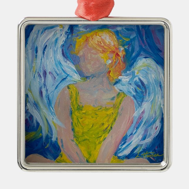 “Whispers of Love” Angel Ornament  (Front)