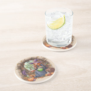 Whispers of Magic, Beautiful Witch and Her Potion Coaster