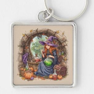Whispers of Magic, Beautiful Witch and Her Potion Key Ring
