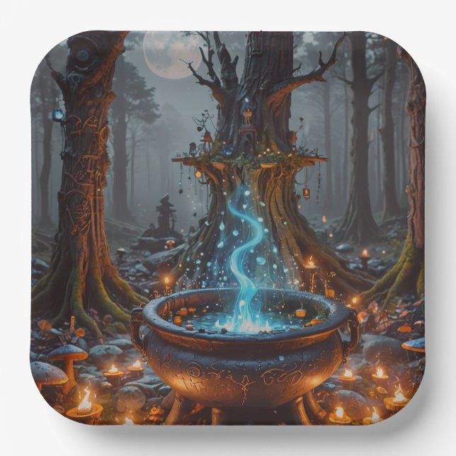 Whispers of Magic Beneath the Moon Paper Plate (Front)