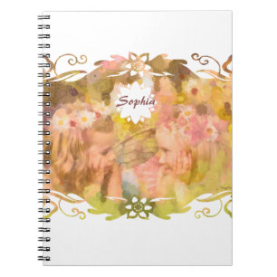 Whispers of Magic: Two Fairy Friends in a Garden Notebook